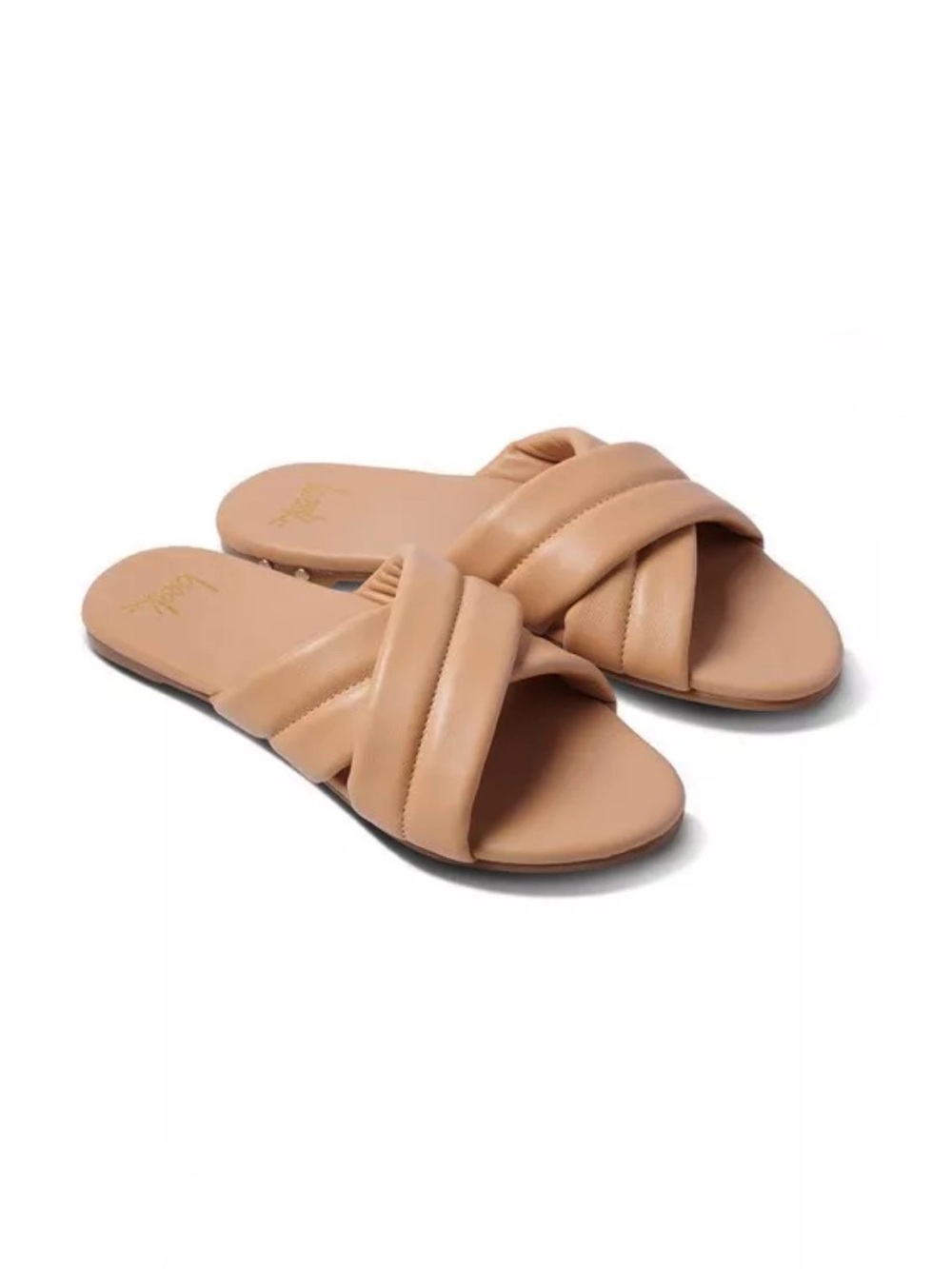Beek Surfbird Crisscross Slide Sandal Sz 8 beige/ nude